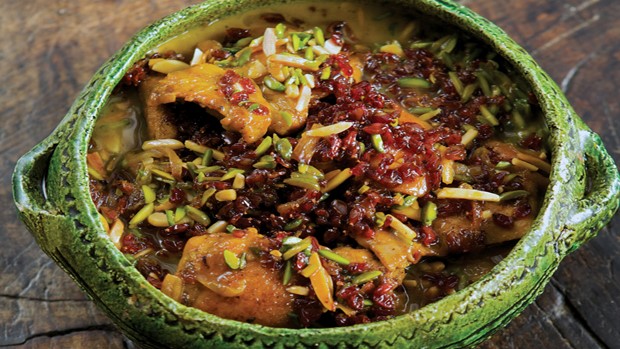 Barberry, Almond, and Pistachio Braise