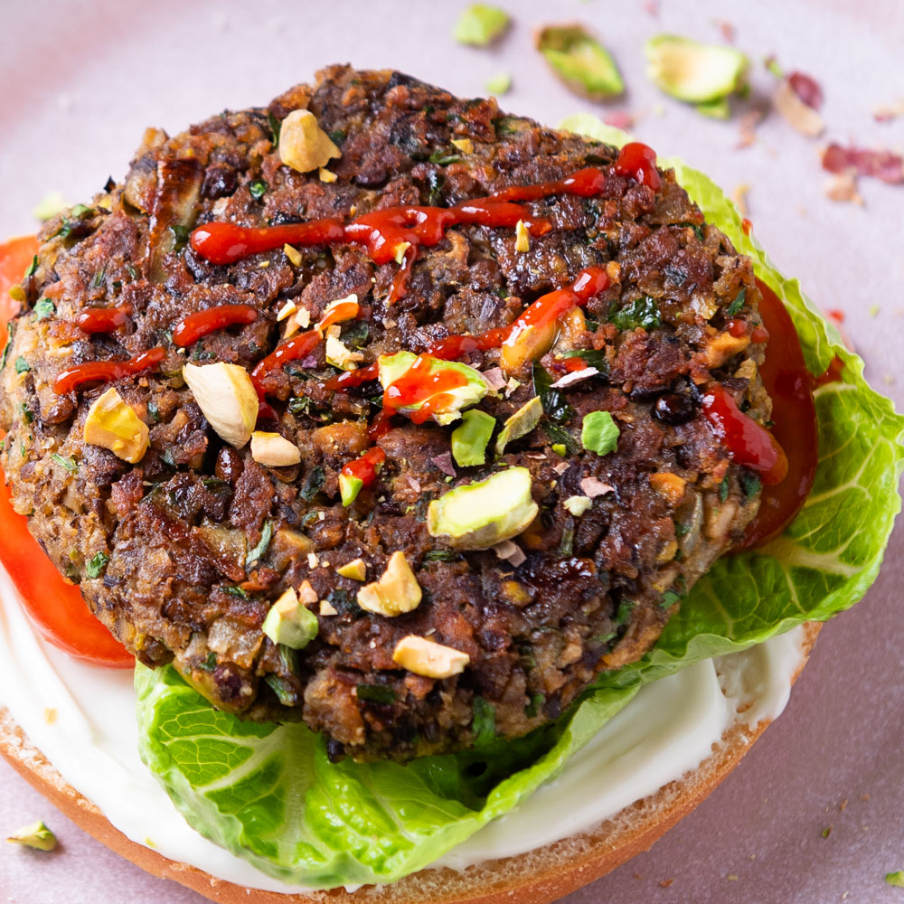 LENTIL PISTACHIO BURGER Lentil Pistachio Burger