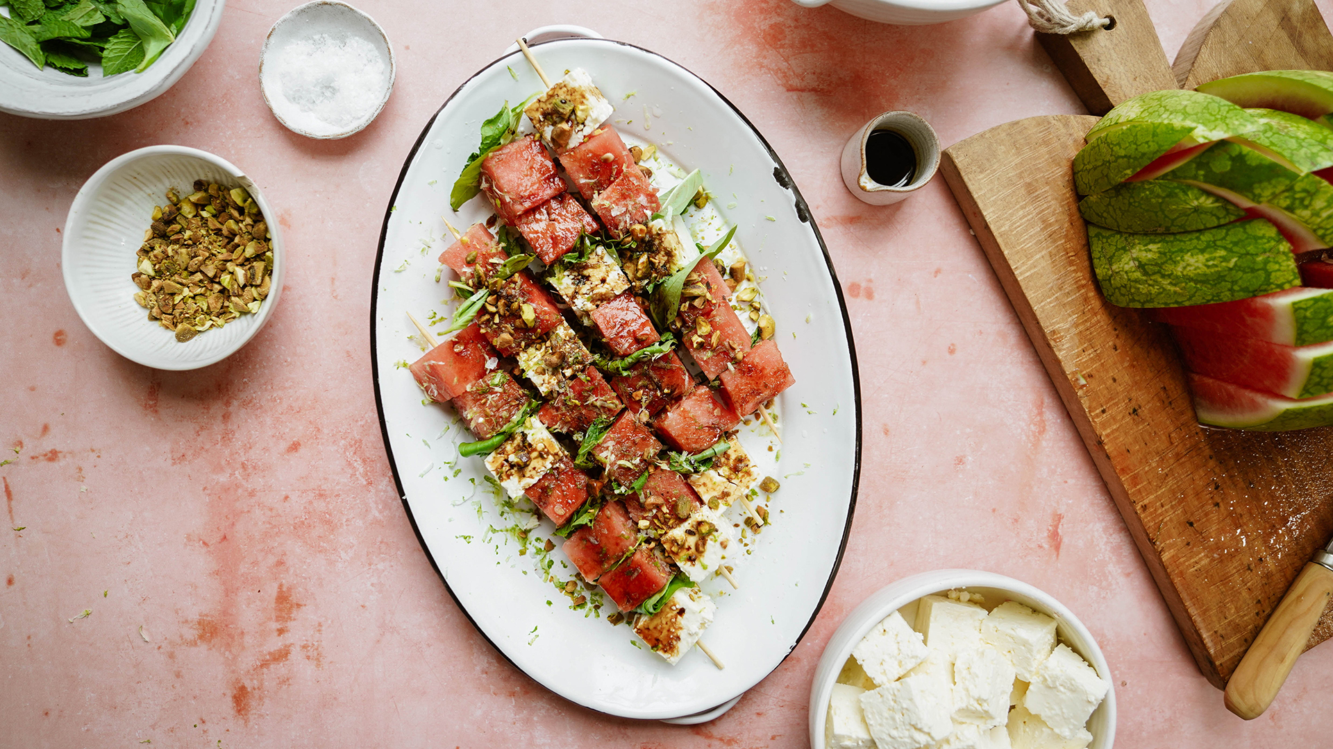 Pistachio Watermelon Skewers