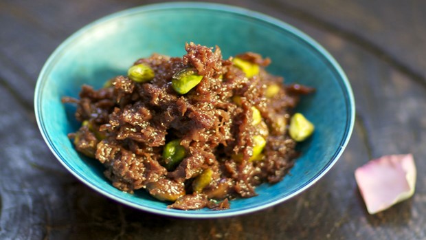 Rose Petal Preserve with Pistachios