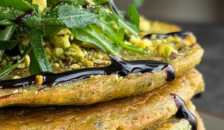 Savoury Pistachio Pancakes