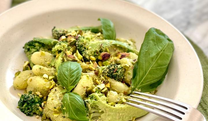 Pistachio Romesco Gnocchi