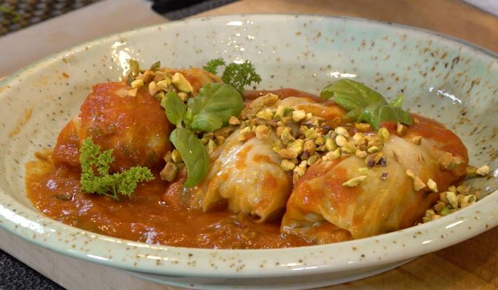 Stuffed Pistachio Cabbage Rolls