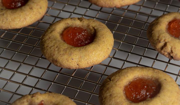 Pistachio Thumbprint Cookies
