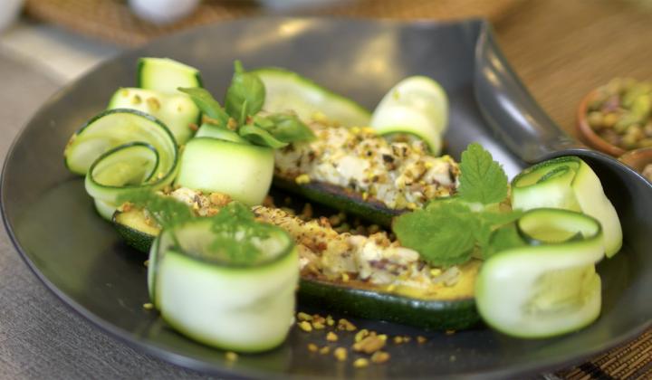 Zucchini Pistachio Gratin